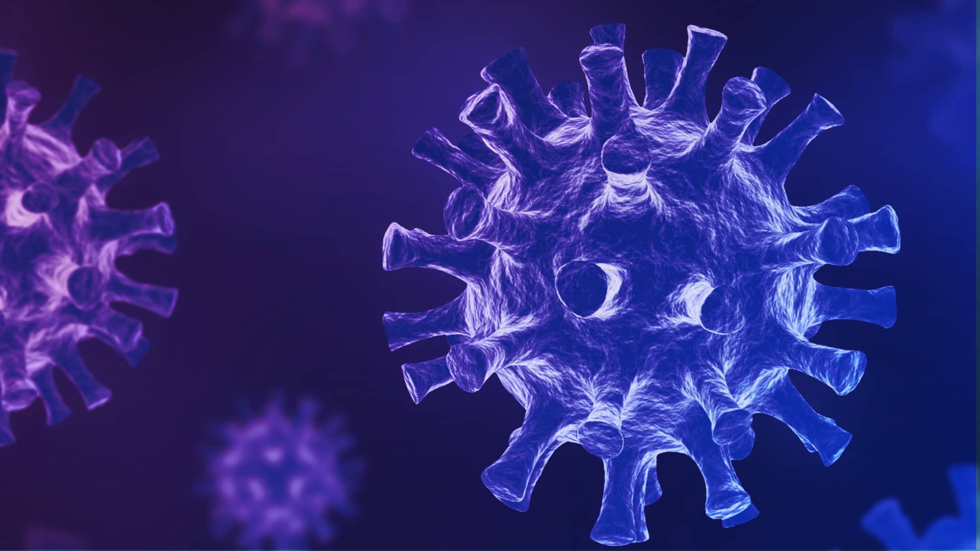 Abstract colorful image of the covid virus